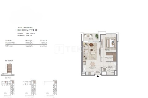 Apartament në Dubai, Emiratet e Bashkuara Arabe 2 dhoma gjumi, 112 m2. № 680539 - Foto 19