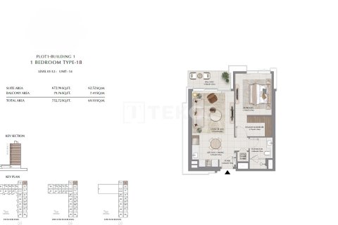 Apartament në Dubai, Emiratet e Bashkuara Arabe 2 dhoma gjumi, 112 m2. № 680539 - Foto 14