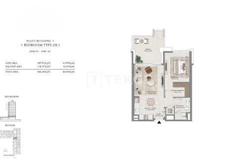 Apartament në Dubai, Emiratet e Bashkuara Arabe 2 dhoma gjumi, 112 m2. № 680539 - Foto 22