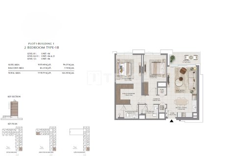 Apartament në Dubai, Emiratet e Bashkuara Arabe 2 dhoma gjumi, 112 m2. № 680539 - Foto 25