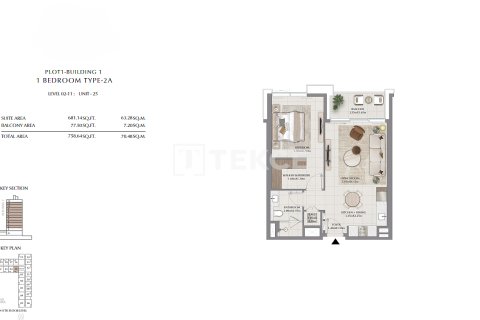 Apartament në Dubai, Emiratet e Bashkuara Arabe 2 dhoma gjumi, 112 m2. № 680539 - Foto 16