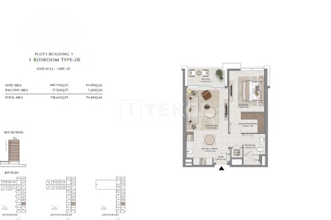 Apartament në Dubai, Emiratet e Bashkuara Arabe 2 dhoma gjumi, 112 m2. № 680539 - Foto 20