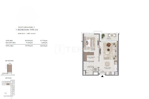 Apartament në Dubai, Emiratet e Bashkuara Arabe 2 dhoma gjumi, 112 m2. № 680539 - Foto 15