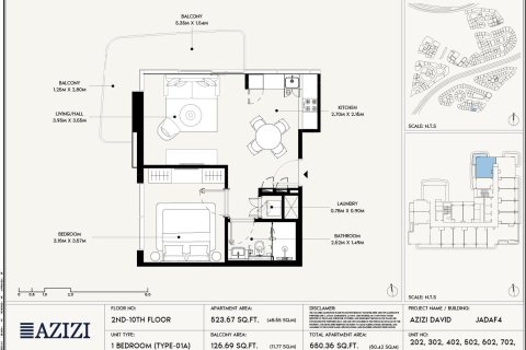 Wohnung zum Verkauf in Al Jaddaf, Dubai, VAE 1 Schlafzimmer, 59 m2 Nr. 754322 - Foto 11