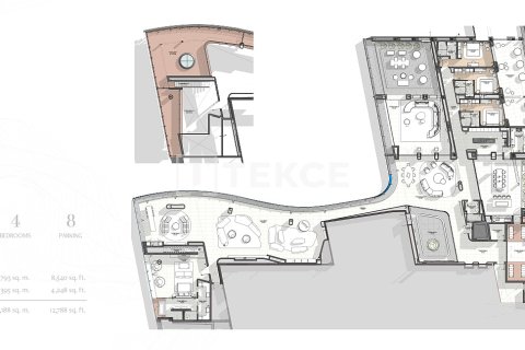 Business Bay, Dubai, UAE의 판매용 펜트하우스 침실 4개, 1188제곱미터 번호 681703 - 사진 22