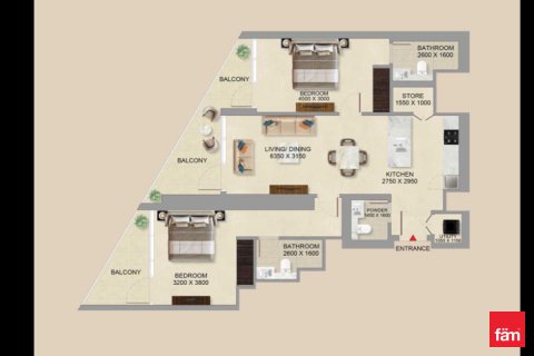 Apartament në Dubai, Emiratet e Bashkuara Arabe 2 dhoma gjumi, 112.1 m2. № 715587 - Foto 10