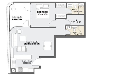 Apartament në Al Jaddaf, Dubai, Emiratet e Bashkuara Arabe 1 dhomë gjumi, 76.1 m2. № 691436 - Foto 11