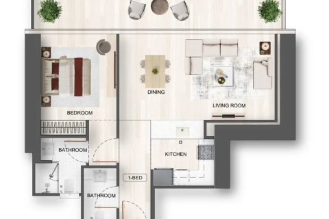 Jumeirah Village Triangle, Dubai, BAE’de satılık daire 1 oda, 43 m&sup2; No 728586 - fotoğraf 17