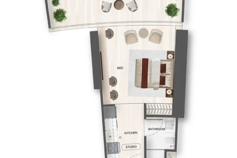 Jumeirah Village Triangle, Dubai, BAE’de satılık daire 1 oda, 43 m&sup2; No 728586 - fotoğraf 16