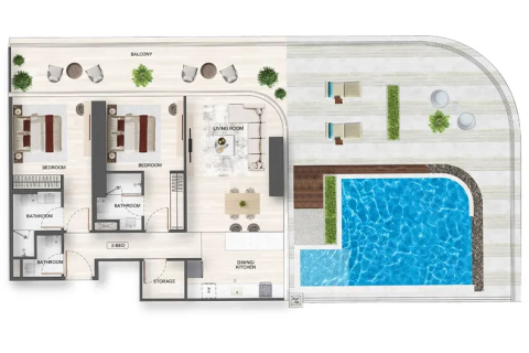 Jumeirah Village Triangle, Dubai, BAE’de satılık daire 1 oda, 43 m&sup2; No 728586 - fotoğraf 18