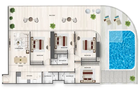 Jumeirah Village Triangle, Dubai, BAE’de satılık daire 1 oda, 43 m&sup2; No 728586 - fotoğraf 20