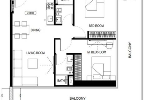 Apartament de vânzare în Al Jaddaf, Dubai, EAU 1 dormitor, 92 mp.  №728590 - poză 14