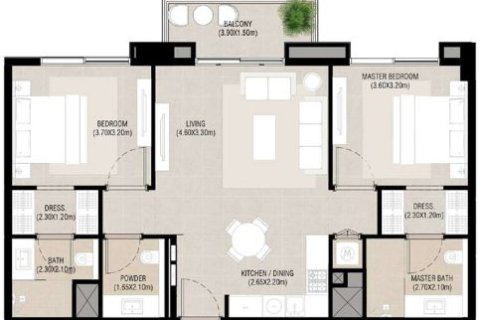 Apartman u Camden u gradu Town Square, Dubai, UAE 1 spavaća soba, 58 m2 Br. 728589 - Slika 12