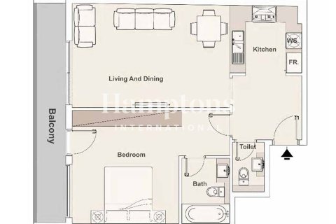Apartment til leje i Jumeirah Village Circle, Dubai, UAE 1 soveværelse, 60.57275600 kvm № 721412 - foto 6