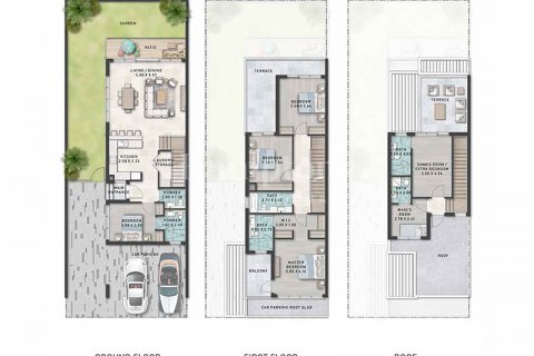 Townhouse sa Damac Lagoons, Dubai, UAE 5 silid-tulugan, 301.64024749 sq.m. № 583606 - larawan 15