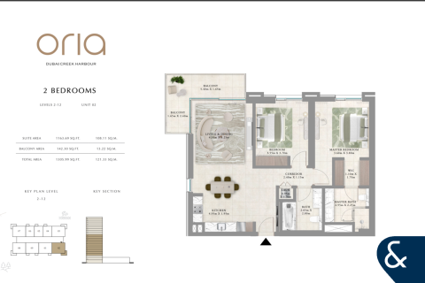 阿联酋 Dubai Dubai Creek Harbour (The Lagoons) 待售 : 2 卧, 121 平方米 , 编号666552 - 照片 10