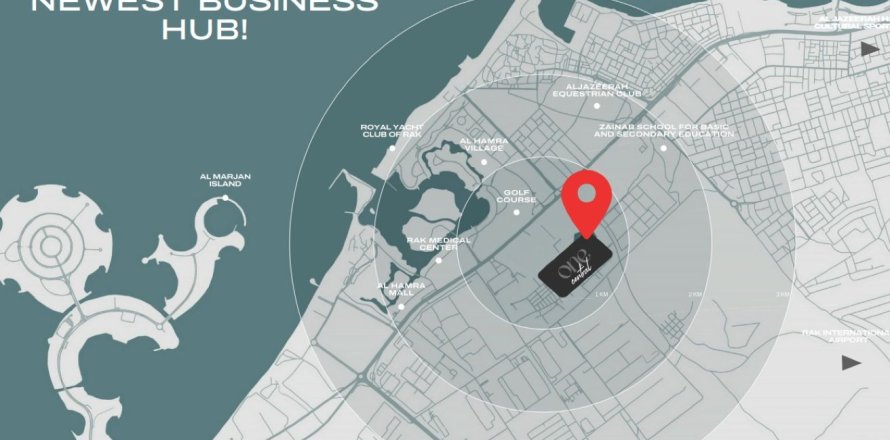 Huoneisto Ras Al Khaimah, Arabiemiraatit 1 makuuhuone, 33 m2 № 735137