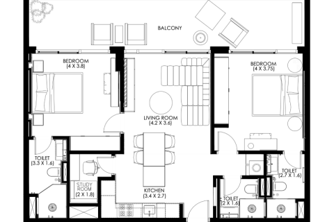 Apartman u gradu wasl gate, Dubai, UAE 1 soba, 37 m2 Br. 732512 - Slika 9