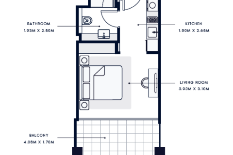 Appartamento in vendita a Mohammed Bin Rashid City, Dubai, EAU 1 camera, 32 mq. № 732698 - foto 3