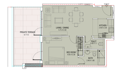 Lakás itt: Dubai Land, EAE, 1 szoba, 39 m², azonosító: 732401 - fénykép 3