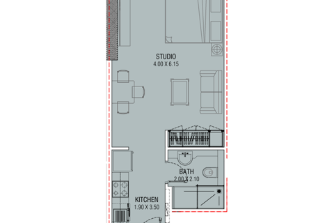 Lakás itt: Dubai Land, EAE, 1 szoba, 39 m², azonosító: 732401 - fénykép 2