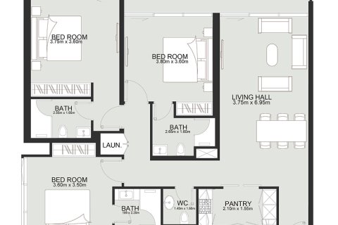 Byt v Al Barsha, Dubai, SAE 1 pokoj, 45 m² Č.: 732398 - fotografie 9