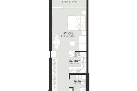 Byt v Al Barsha, Dubai, SAE 1 pokoj, 45 m² Č.: 732398 - fotografie 6