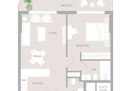 Διαμέρισμα σε Dubai Land, ΗΑΕ 1 δωμάτιο, 47 τ.μ. Αρ. 732399 - φωτογραφία 6
