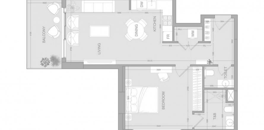Byt v VERDAN1A RESIDENCE v Dubai Land, SAE 1 ložnice, 73.4 m² Č.: 570441