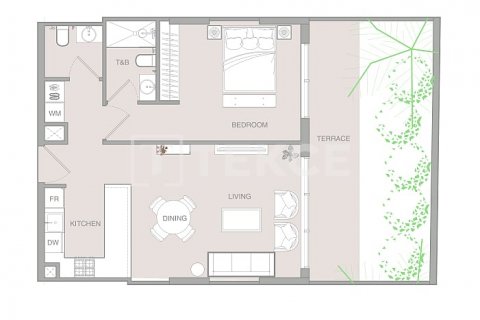 Byt v Jumeirah Village Circle, Dubai, SAE 1 ložnice, 70 m² Č.: 584860 - fotografie 20