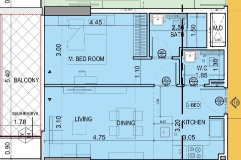 Dzīvoklis Dubaijā, AAE 1 istaba, 60 m2 Nr. 729613 - attēls 13