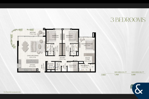 Apartemen di Dubai Land, UEA 3 kamar tidur, 183 m2 nomor 666619 - foto 8