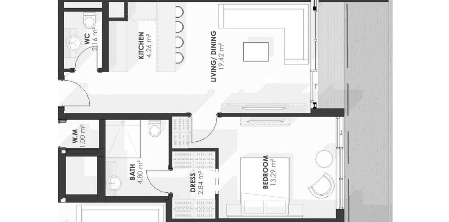 آپارتمان در Al Jaddaf، Dubai ، امارات متحده عربی 3 خوابه ، 200 متر مربع. شماره 576142