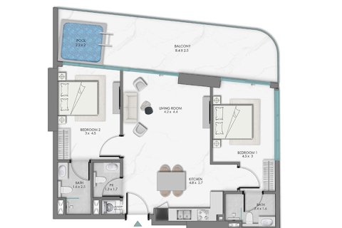 آپارتمان برای فروش در  Dubai Production City (IMPZ)، Dubai، امارات متحده عربی  ، شماره 728476 - تصویر 18