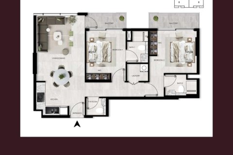Lakás itt: Mohammed Bin Rashid City, Dubai, EAE, 1 hálószoba, 64 m², azonosító: 704376 - fénykép 15