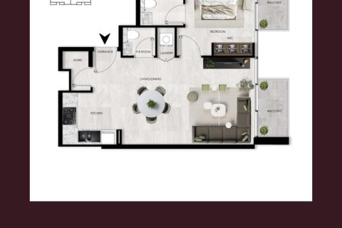 Lakás itt: Mohammed Bin Rashid City, Dubai, EAE, 1 hálószoba, 64 m², azonosító: 704376 - fénykép 14
