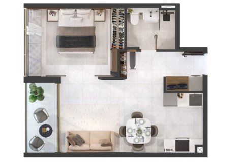 Byt v Arjan, Dubai, SAE 1 ložnice, 48.2 m² Č.: 631670 - fotografie 13