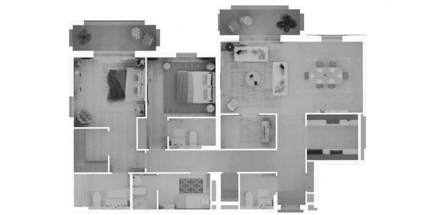 Apartment in YAS GOLF COLLECTION on the Yas Island, Abu Dhabi, UAE 2 bedrooms, 167.85 sq.m. № 497670