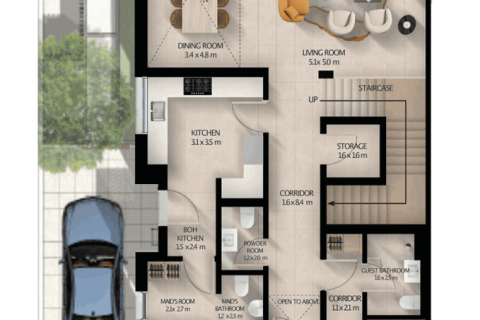 Вилла Dubai South (Dubai World Central), Дубай, БАӘ-да 4 жатын бөлмелер, 318 м² № 704329 - фото 12