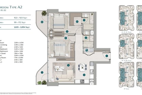 شقة للبيع في دبي، الإمارات العربية المتحدة 2 غرفة نوم ، 98 متر مربع ، رقم 658535 - صورة 30