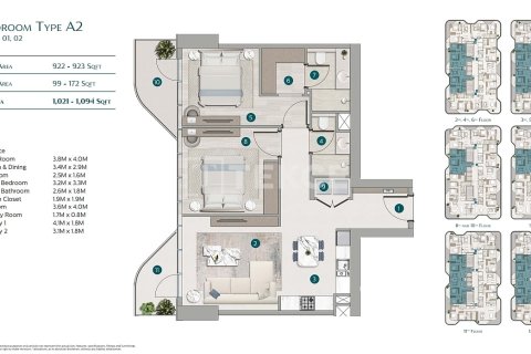 Appartamento in vendita a Dubai, EAU 3 camere da letto, 185 mq. № 658536 - foto 30