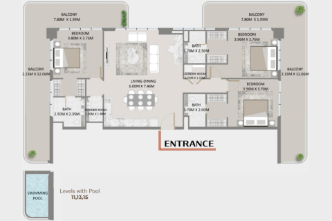 Apartament na sprzedaż w Al Furjan, Dubai, ZEA 1 sypialnia, 75 mkw., nr 689974 - zdjęcie 4