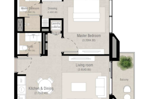 Lägenhet till försäljning i Town Square, Dubai, UAE 1 sovrum, 63 kvm Nr. 689975 - fotografi 3