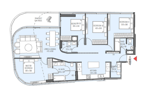 Huoneisto Al Reem Island, Abu Dhabi, Arabiemiraatit 2 makuuhuonetta, 79 m2 № 690259 - kuva 7