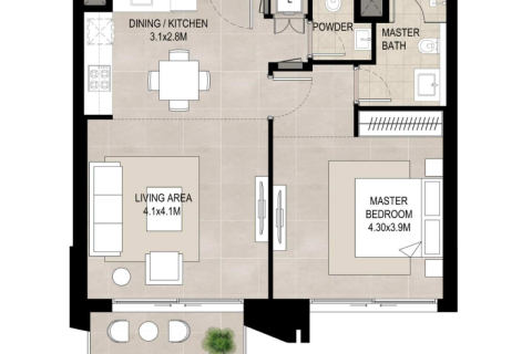 Apartment in Town Square, Dubai, UAE 1 bedroom, 67 sq.m. № 689973 - photo 3