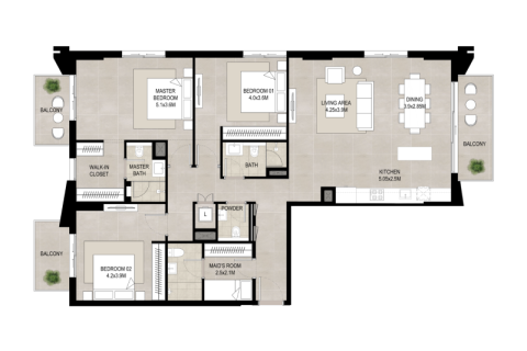 Apartment in Town Square, Dubai, UAE 1 bedroom, 67 sq.m. № 689973 - photo 5