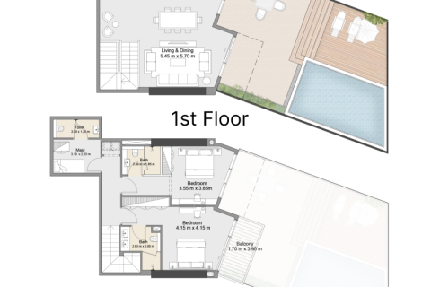 Dubai、UAE にあるマンション販売中 1ベッドルーム、74 m2、No689976 - 写真 8