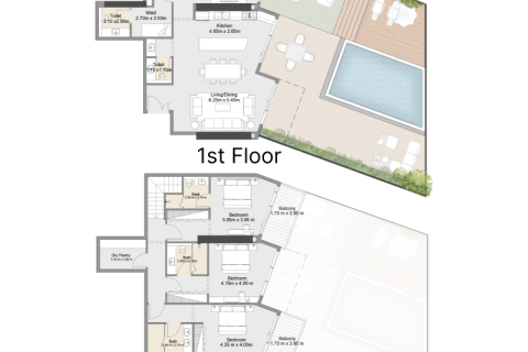 Dubai、UAE にあるマンション販売中 1ベッドルーム、74 m2、No689976 - 写真 9