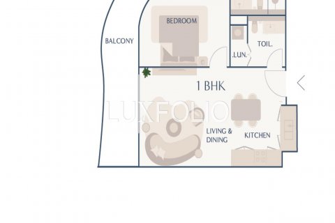 Byt v Deira, Dubai, SAE 1 ložnice, 85 m² Č.: 627239 - fotografie 16