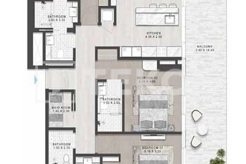 Wohnung zum Verkauf in Al Marjan Island, Ras Al Khaimah, VAE 3 Schlafzimmer, 193 m2 Nr. 754588 - Foto 19